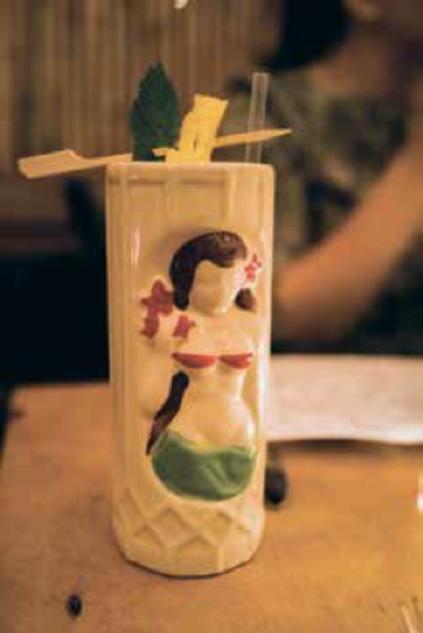 Mai tai in a proper vintage vessel at Leo's Oyster House, 2017.