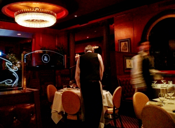 A waiter at Alfred's steakhouse.