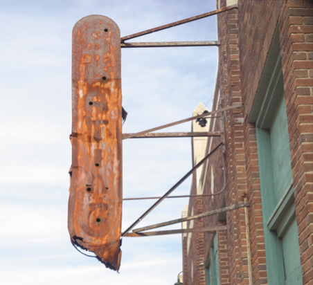 The former sign of the New Haven Roll-A-Round.