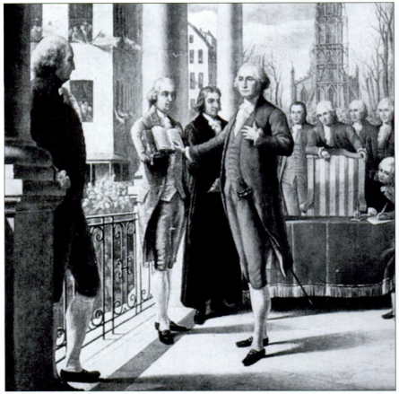Future president George Washington presided over the Constitutional Convention. Reprinted from <a data-cke-saved-href='/Products/9780738500812' href='/Products/9780738500812'>Somerset County: Crossroads of the American Revolution</a> by William A. Schleicher and Susan J. Winter, courtesy of the New York Historical Society (pg. 128, Arcadia Publishing, 1999). Future president George Washington presided over the Constitutional Convention.