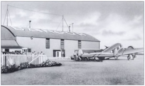 A Lockheed Electra plane. Reprinted from <a data-cke-saved-href='/Products/9780738537023' href='/Products/9780738537023'>Bangor</a> by Richard R. Shaw (pg. 72, Arcadia Publishing, 1994). A Lockheed Electra plane.