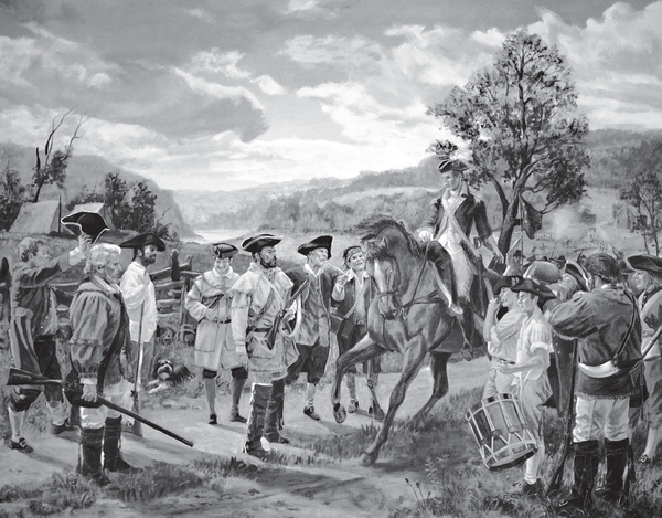 Some of the “whiskey boys” depicted during the rebellion. Reprinted from <a data-cke-saved-href='/Products/9781609498696' href='/Products/9781609498696'>Washington County Chronicles: Historic Tales from Southwestern Pennsylvania</a> by Harriet Branton, courtesy of Ray W. Forquer, artist, and Countryside Prints, Inc (pg. 31, The History Press, 2013). Some of the “whiskey boys” depicted during the rebellion.