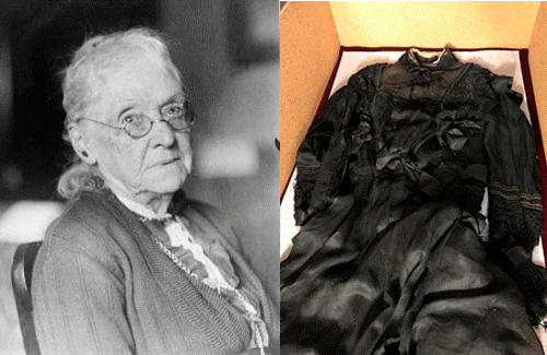 Senator Rebecca Latimer Felton, and the dress she made from her own window curtains.