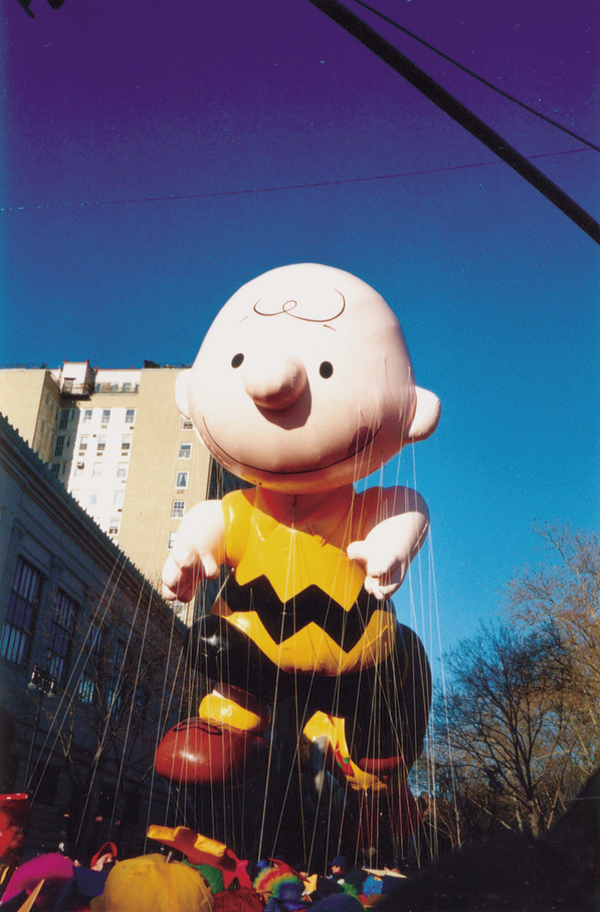 The famous Charlie Brown Macy's parade balloon.