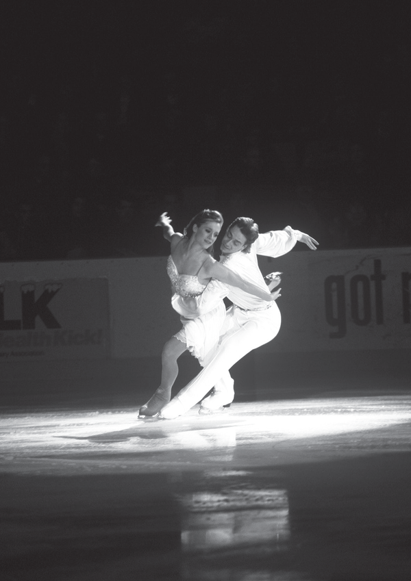 World Champion Ice Dancers Shae-lynn Bourne and Victor Kraatz perform in the 1997 Lake Placid Coronation show.