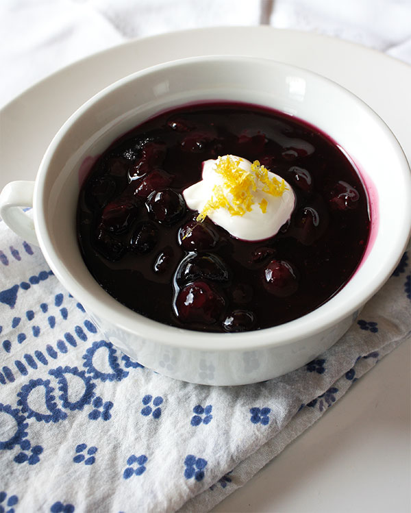 Chokecherry soup. Chokecherries are native to Montana, where chokecherry soup is a popular local dish. Reprinted from The Big Sky Bounty Cookbook: Local Ingredients and Rustic Recipes by Chef Barrie Boulds and Jean Petersen, courtesy of Chef Barrie Boulds (pg. 59, The History Press, 2018).